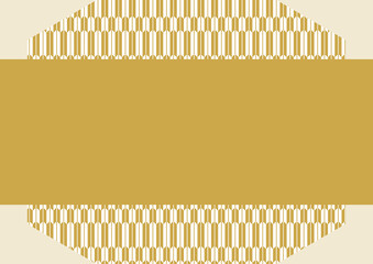 ゴールドと白の伝統的な和柄・矢絣（やがすり）模様の和風背景フレーム