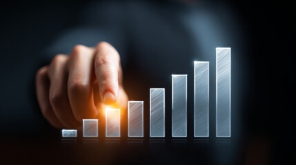 Boost your business with this stunning financial graph concept pointing toward growth and success, ideal for modern presentations and marketing