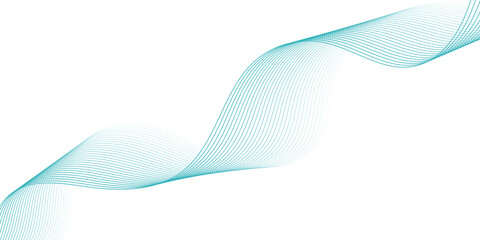 Abstract blue wave pattern vector illustration design with light motion gradient lines and texture backdrop