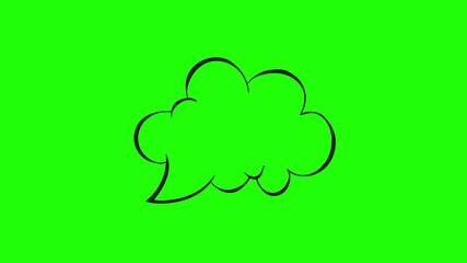 Animated thought bubble on green screen for text overlays and creative effects in your videos, perfect for social media explainers and tutorials