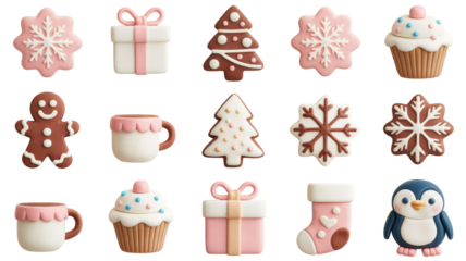 Pastel Christmas Treats in Soft Polymer Clay