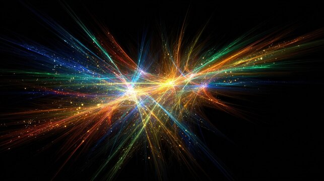Colorful Abstract Explosion Of Light
