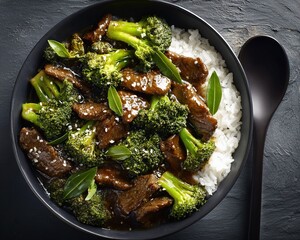 Delicious Beef and Broccoli Stir Fry with White Rice