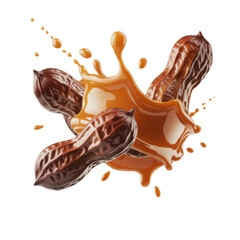 Three Roast Peanuts in Caramel Splash