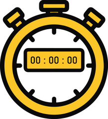 Clean and modern stopwatch icon design perfect for time tracking speed and performance applications