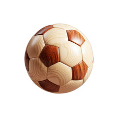 Floating Wooden Soccer Ball with Rich Grain Patterns