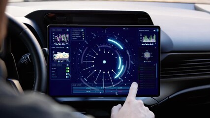 Car Touchscreen Technology With Futuristic Dashboard - Powered by Adobe