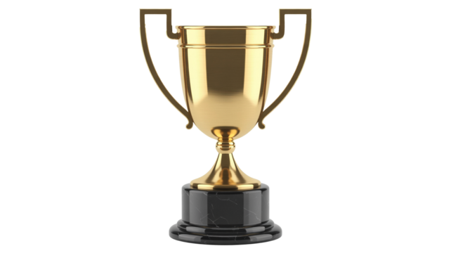 Shining golden trophy symbolizes victory, achievement, and championship success award, perfect for motivation - Powered by Adobe