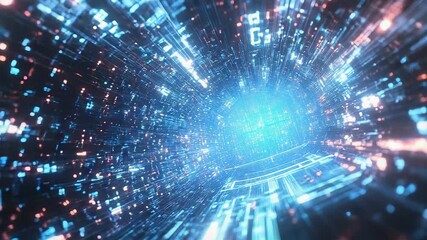 Digital data sending through cyberspace network tunnel - Powered by Adobe