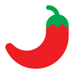 Red chili pepper vector flat icon