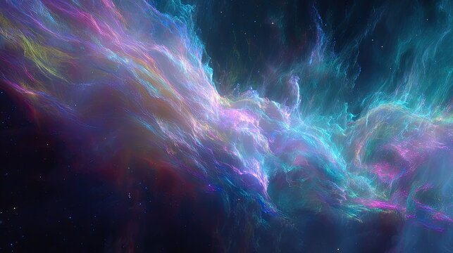 Colorful Abstract Nebula In Space