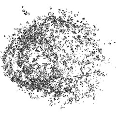 Shattered glass debris isolated transparent background 3d rendering PNG