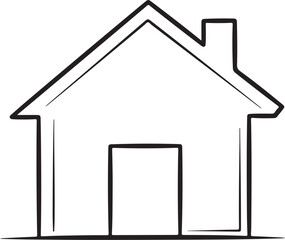 Hand drawn house, a symbol of home and family