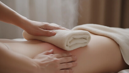 Massaging with Hot Towel, Relaxation Therapy, Therapeutic Heat Treatment

