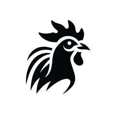 Stylized Vector Rooster Icon