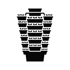 Vertical Farming Tower Hydroponic Garden Icon
