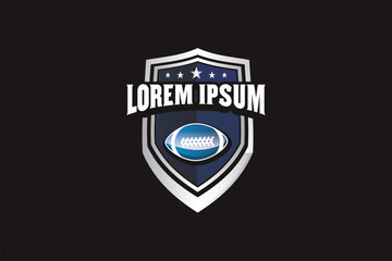 Football sport logo design vector image template