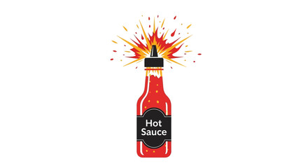 Vibrant hot sauce explosion, a captivating depiction of fiery flavor and intense spiciness