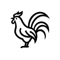 Rooster Vector Illustration - Simple and Elegant