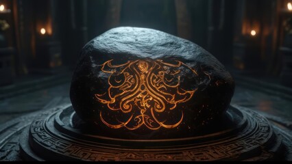 Ornate stone in mystical setting