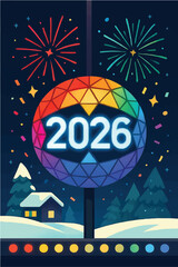 2026 on globe sign board
