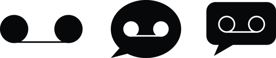 Voicemail icon. voicemail icon isolated vector on transparent png and vector illustration
