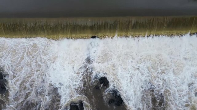 Flash Flood with Muddy Water in Rocky River &mdash; Malang Indonesia