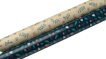 Elegant rolls of floral gift wrap offer a touch of nature and beauty for special occasions, perfect for celebrations and adding a personal touch.