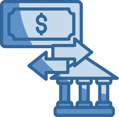 Money Transfer Icon Element For Design