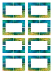 Etykiety domowe do samodzielnego wydruku - blank colored labels for self-printing
