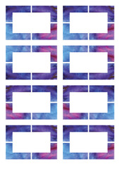 Etykiety domowe do samodzielnego wydruku - blank colored labels for self-printing