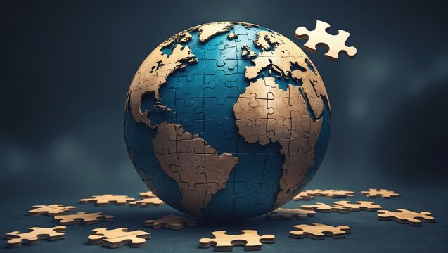 Global Puzzle, Earth as a Jigsaw, Connecting the World, Incomplete World, The Fragmented Planet