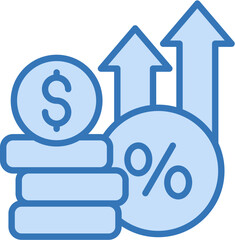 Interest Rate Icon Element For Design
