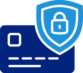 Secured Card Icon Element For Design