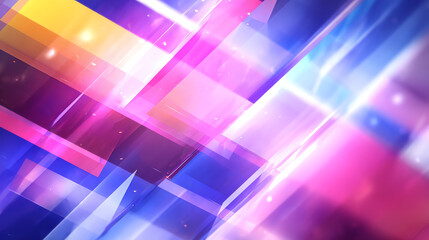 Obraz premium Vibrant abstract background featuring colorful geometric shapes and bright light effects, perfect for creative designs.