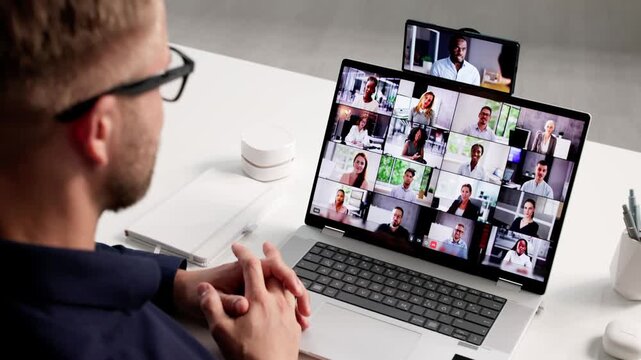 Man Watching Movie While Participating