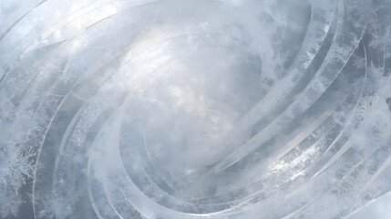 Abstract swirling vortex of light blue and white hues, creating a dynamic and ethereal texture with a sense of depth and movement.