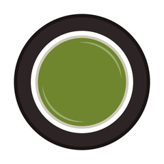 Matcha cup vector. green tea on PNG.