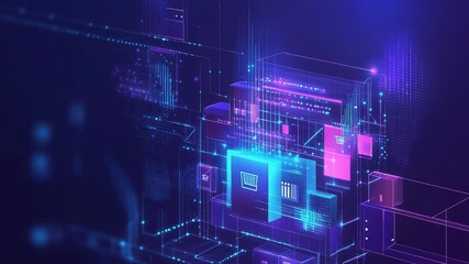 Digital e commerce transactions flowing through futuristic network infrastructure - Powered by Adobe