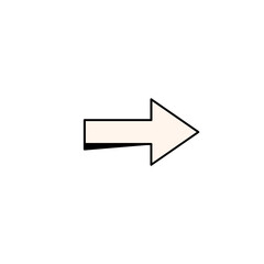 Black and White Thick Arrow