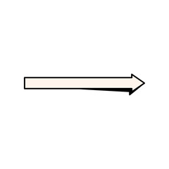 Simple Horizontal Doodle Arrow