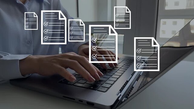 Law regulation and compliance rules on virtual screen.Regulations, law, standards and requirements.	
