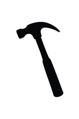 Simple Black Hammer Icon Vector – Minimalist Construction or DIY Tool Silhouette, Perfect for Design Projects, Home Improvement, or Industry-related Graphics, Clean Monochrome Symbol.