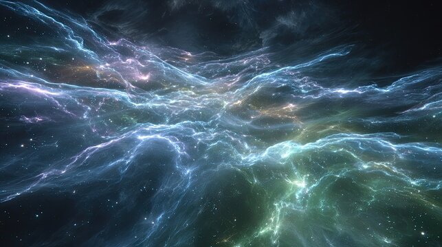 Abstract Colorful Space Nebula