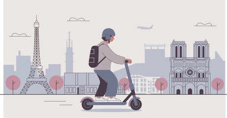 Scooter Ride Through Paris Landmarks​
