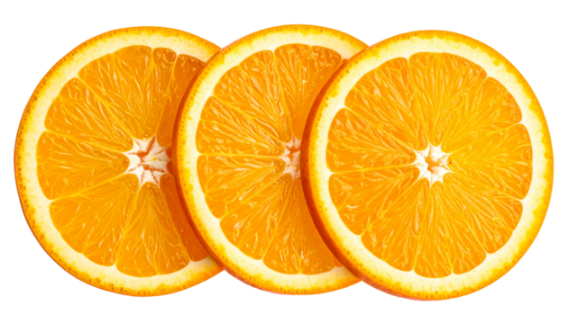 Three juicy, sliced citrus fruits, showcasing the segments and rind against black