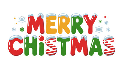 Merry Christmas Typography: A festive typographical arrangement that captures the essence of Christmas with its vibrant colors and decorative elements. This playful design evokes joy and excitement.