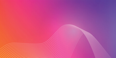 Vivid Gradient Wave Backdrop: A bold, smooth gradient design element showcasing overlapping waves across vibrant pink, orange and purple hues, perfect for digital graphics or presentation backgrounds