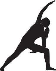 Fototapeta premium Yoga instructor stretching side angle pose, vector illustration