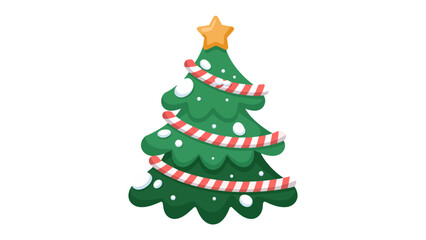 Festive Elegance: A meticulously designed Christmas tree, adorned with cheerful decorations, radiating holiday warmth and the joy of the festive season.